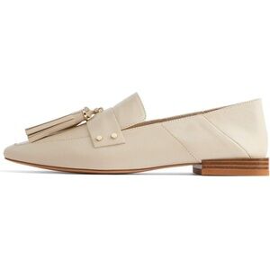 Zara Leather Nude Loafers